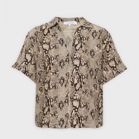 NWT Frame V-Neck Ladder Stitch Popover - Picture 2 of 6